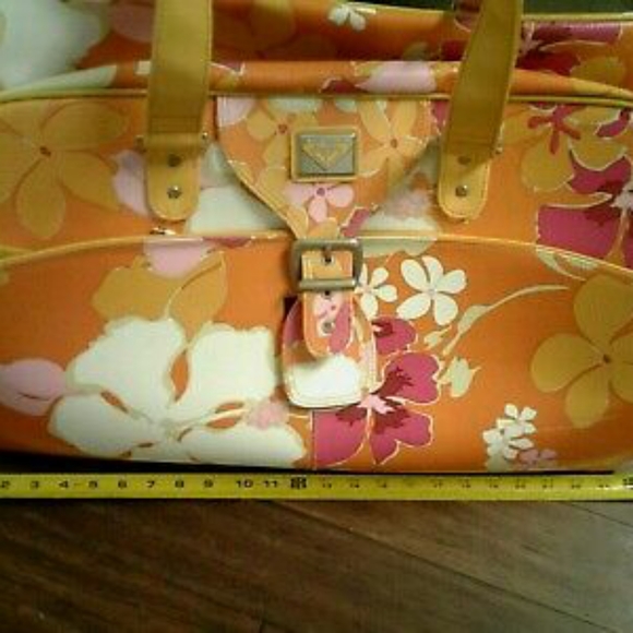 Roxy orange sherbert floral print rolling duffle w - Picture 3 of 8